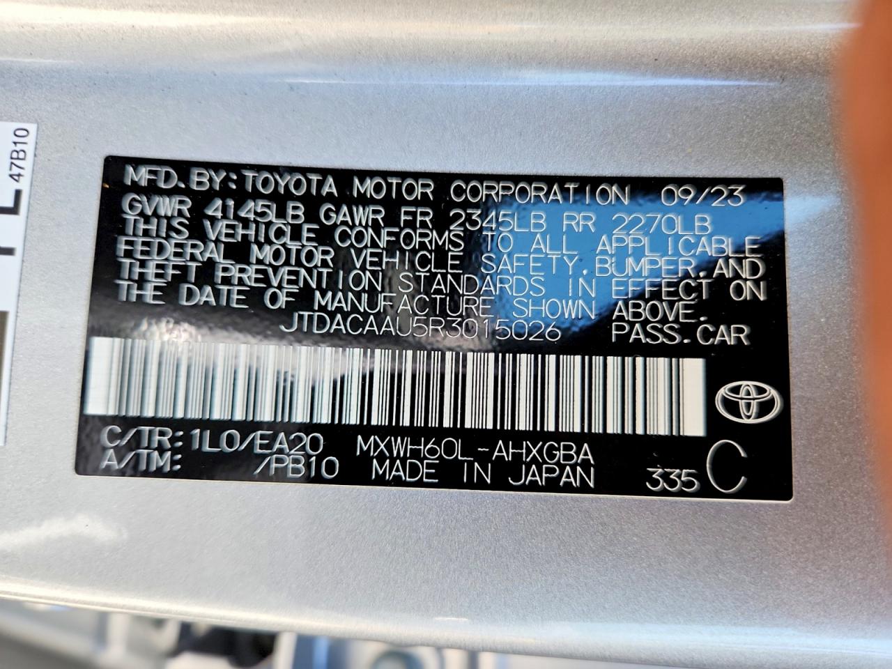 2024 TOYOTA PRIUS