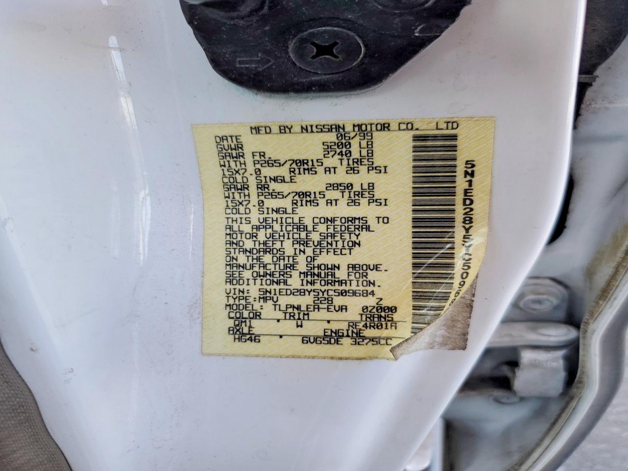 2000 NISSAN XTERRA