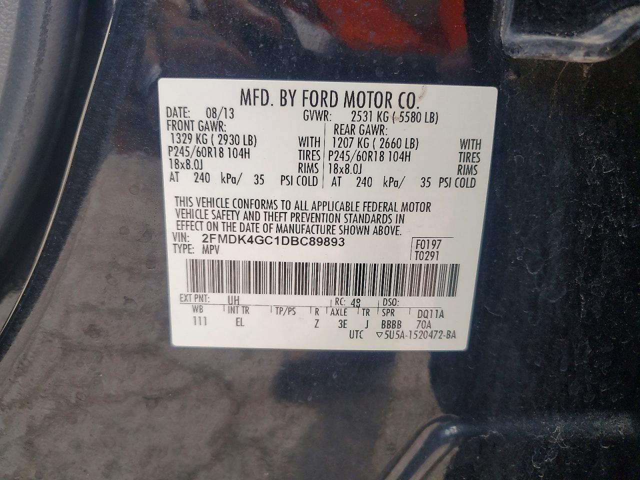 2013 FORD EDGE