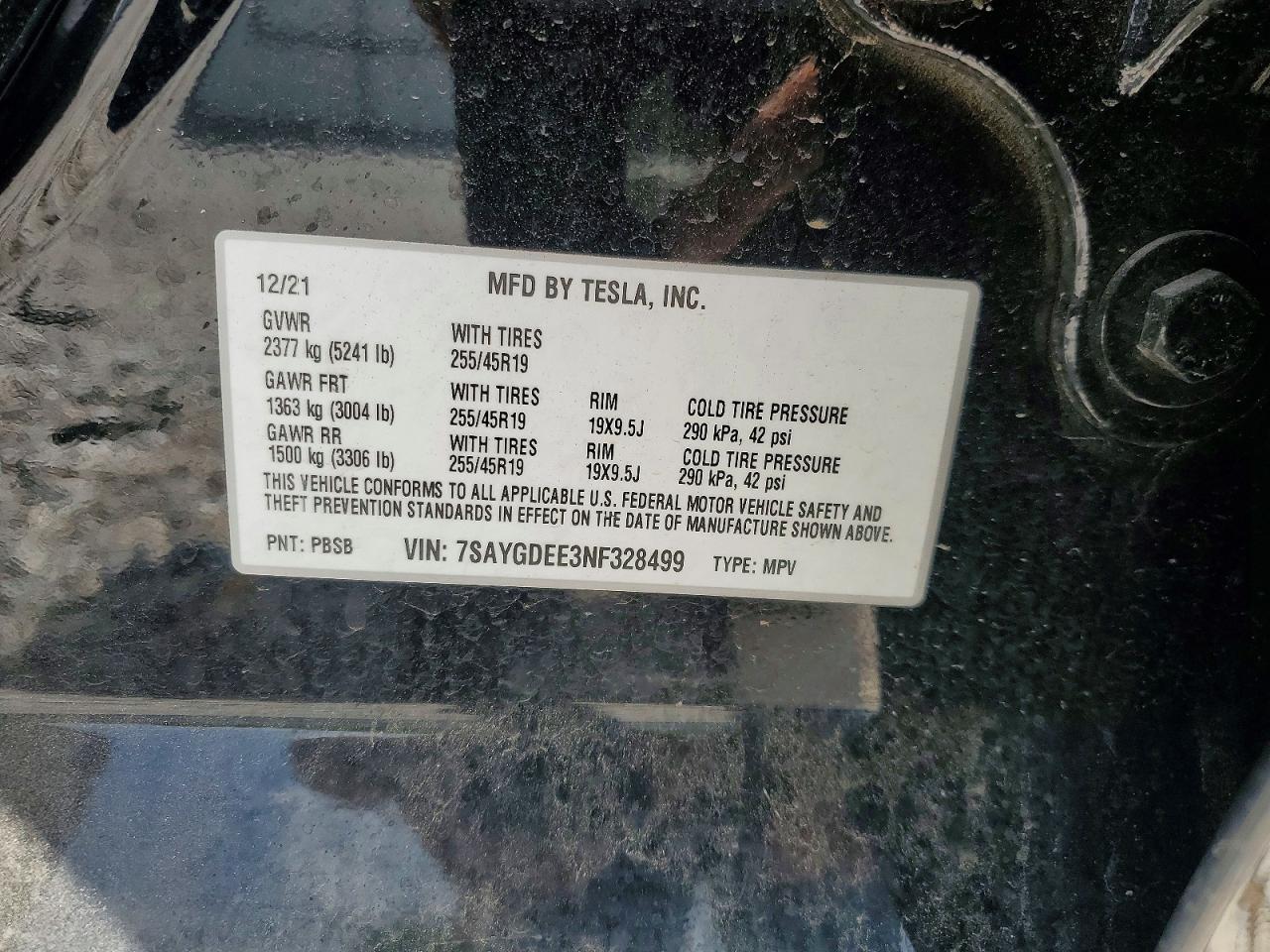 2022 TESLA MODEL Y