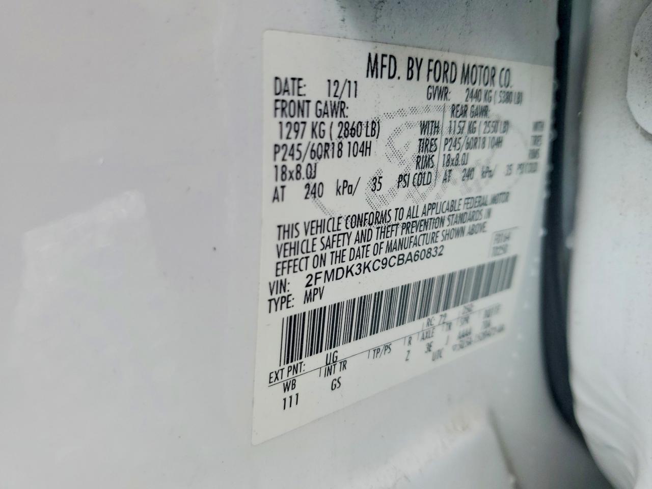 2012 FORD EDGE