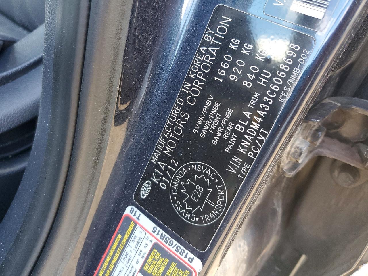2012 KIA RIO