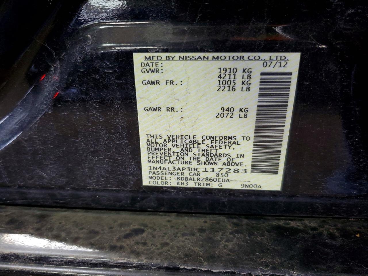 2013 NISSAN ALTIMA