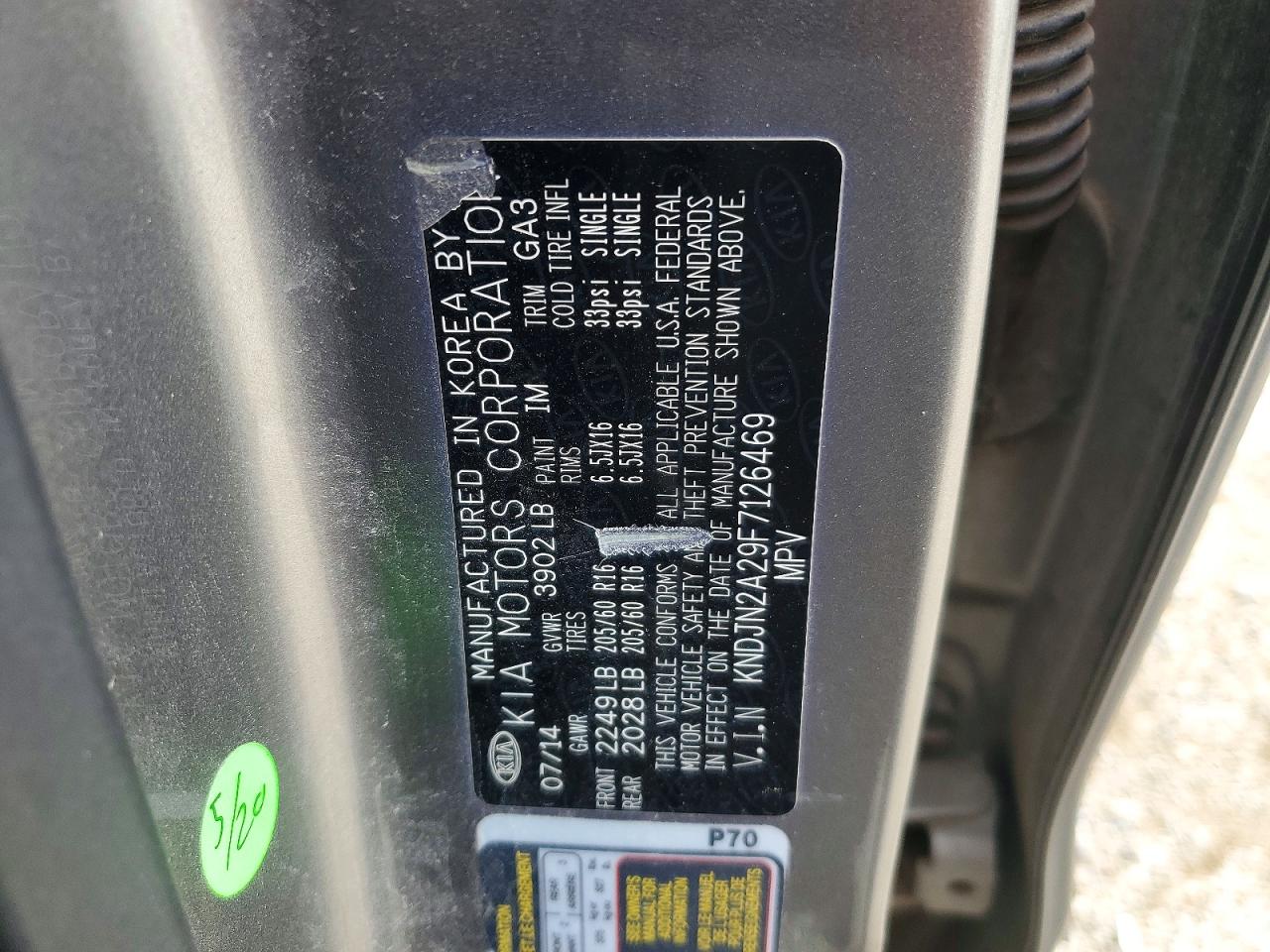 2015 KIA SOUL BASE