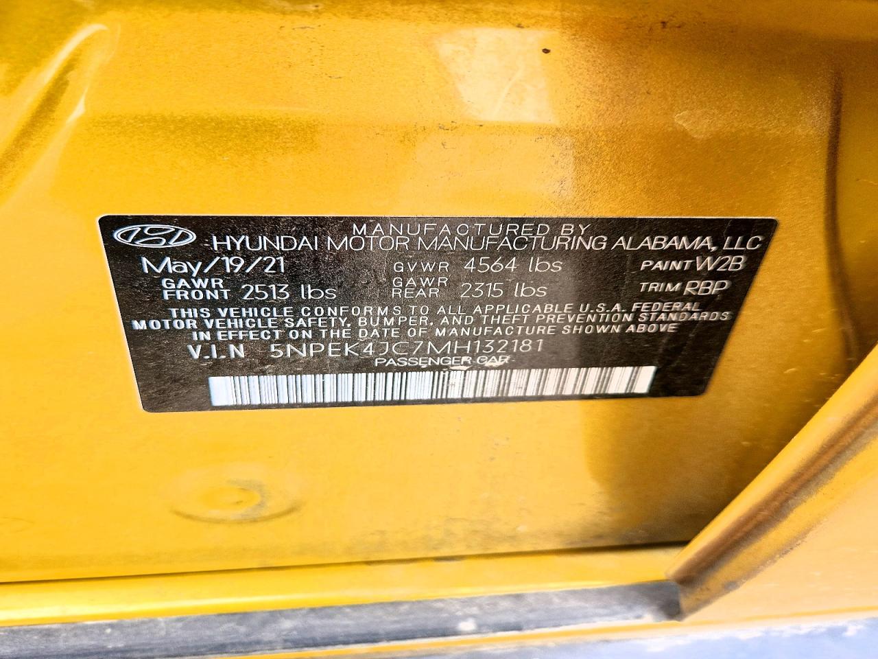 2021 HYUNDAI SONATA