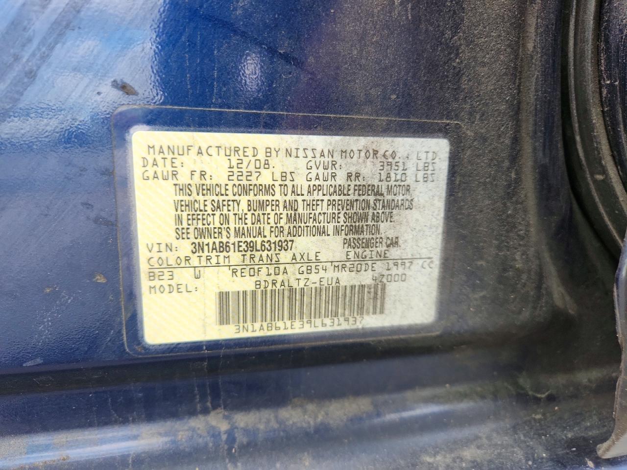 2009 NISSAN SENTRA