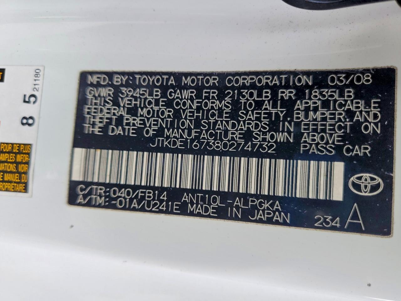 2008 SCION TC SPEC