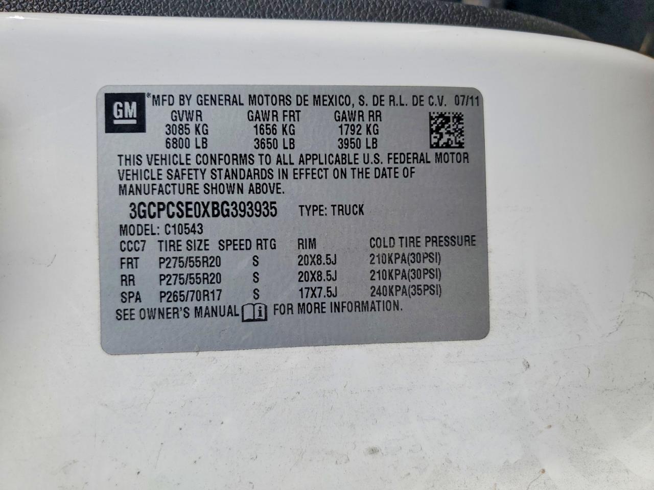 2011 CHEVROLET SILVERADO