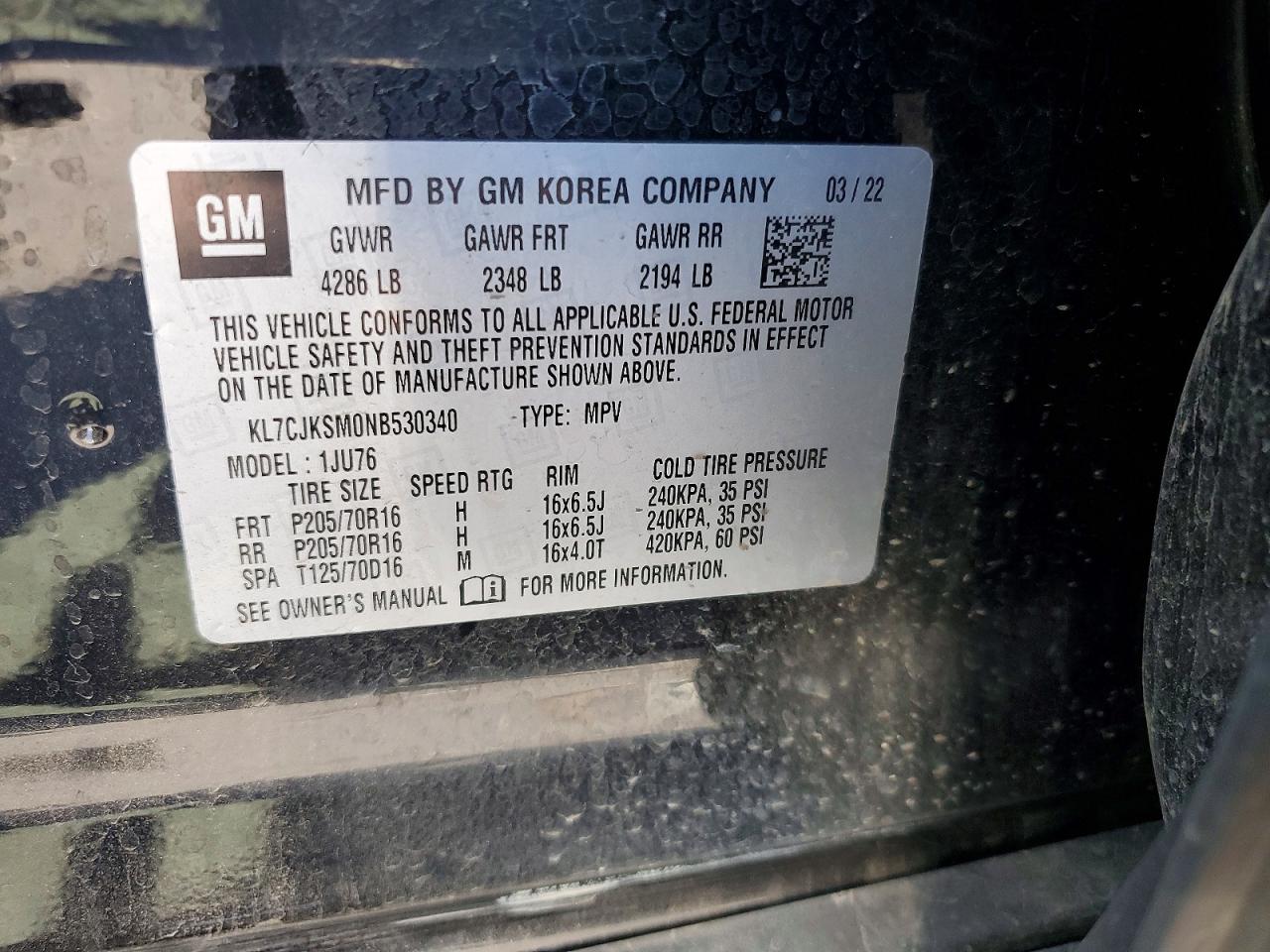 2022 CHEVROLET TRAX