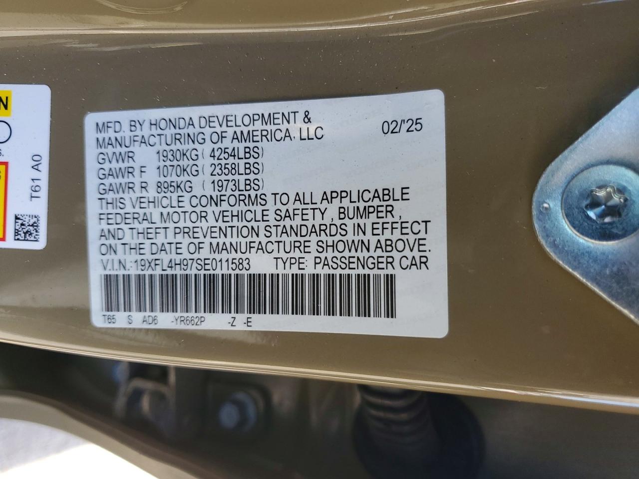 2025 HONDA CIVIC