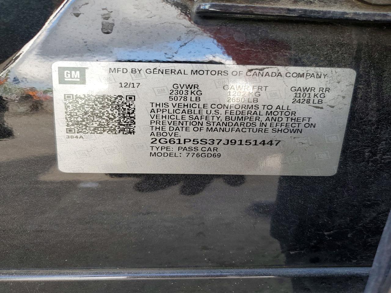 2018 CADILLAC XTS