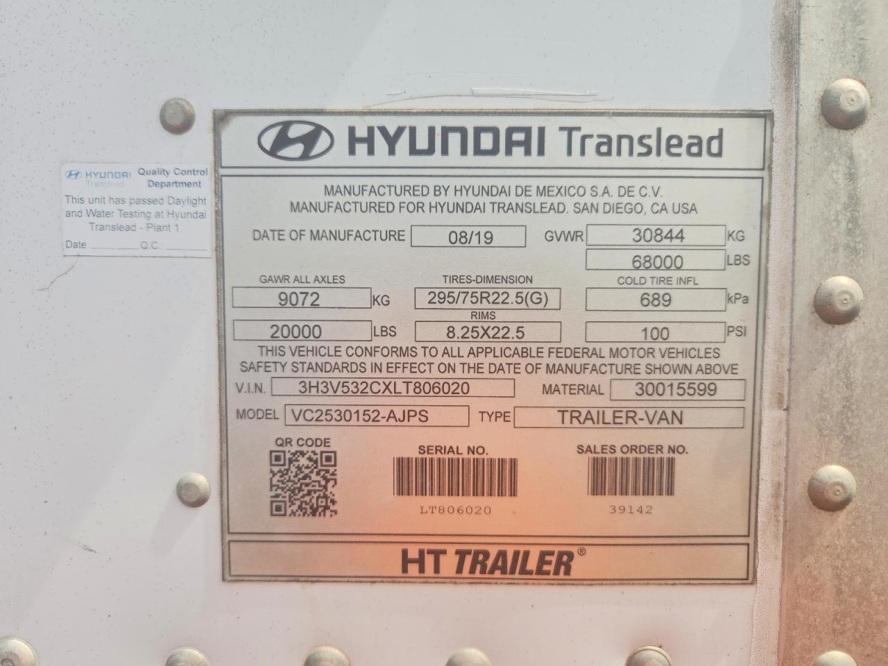 2020 HYUNDAI UNKNOWN