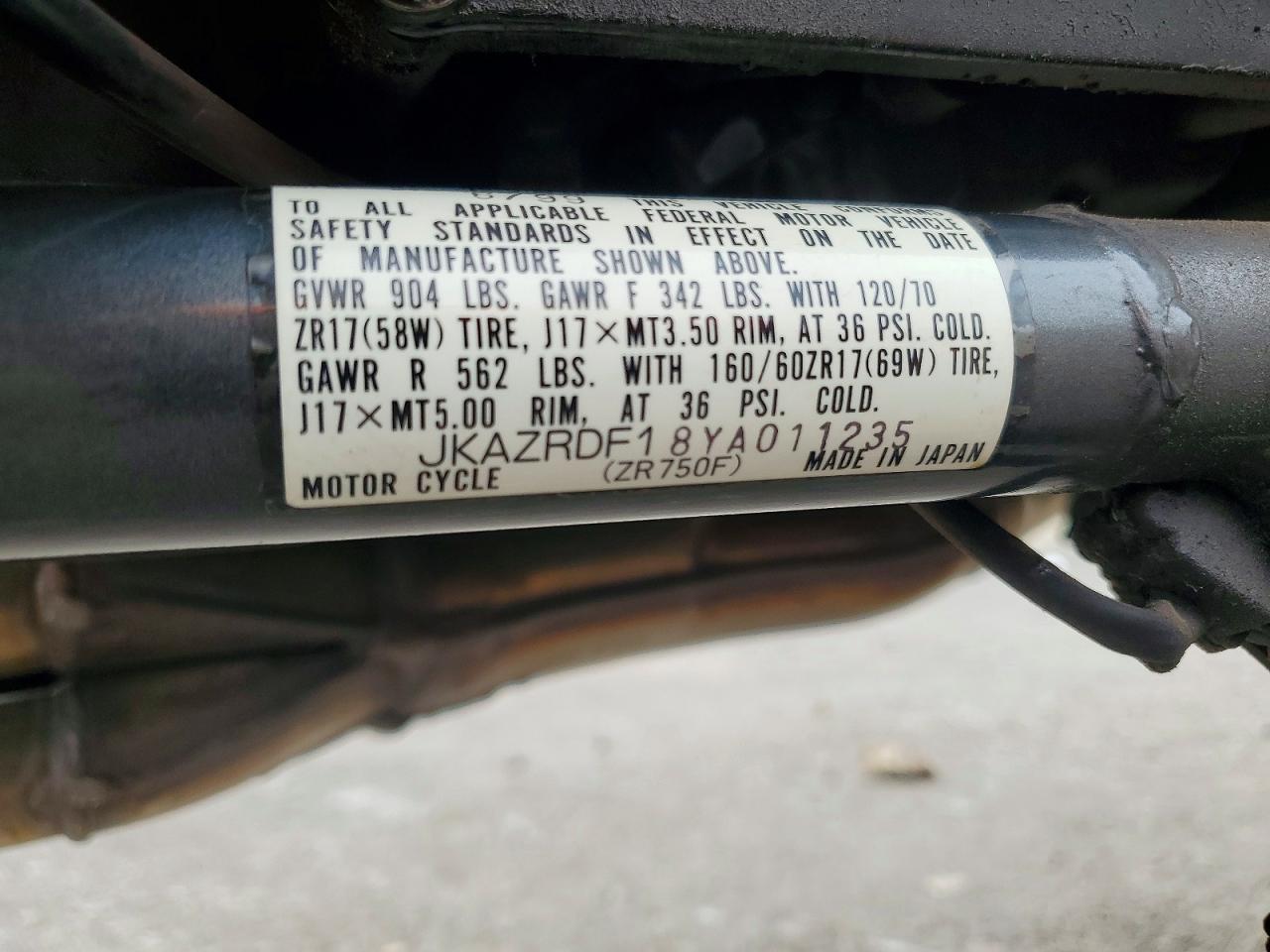 2000 KAWASAKI Z/ZR 1000