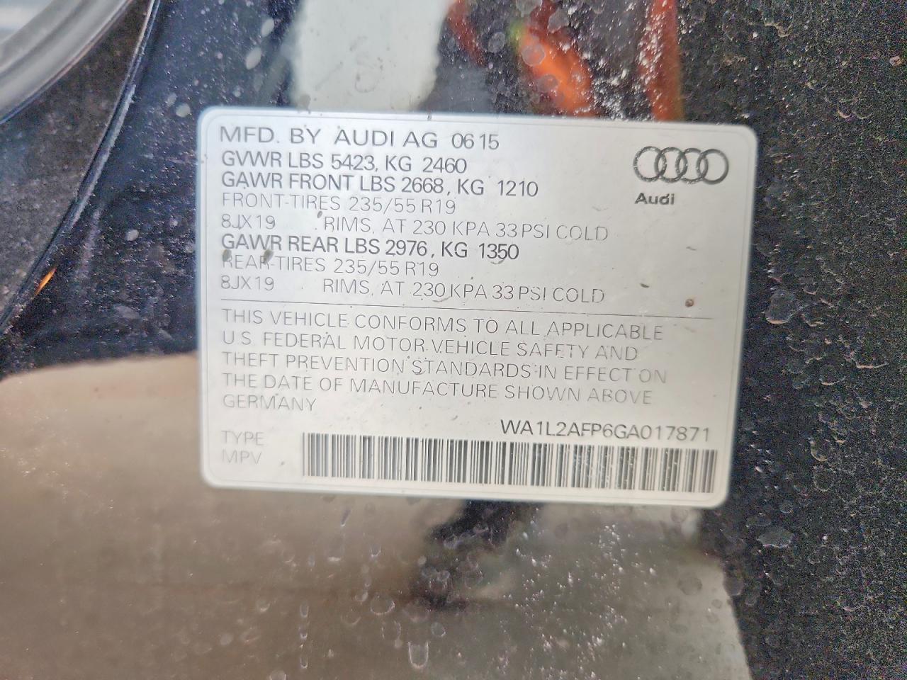 2016 AUDI Q5