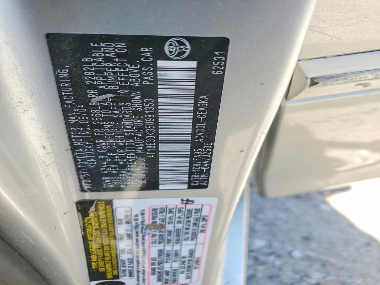 2005 TOYOTA CAMRY
