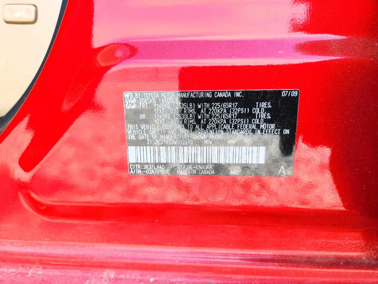 2009 TOYOTA RAV4