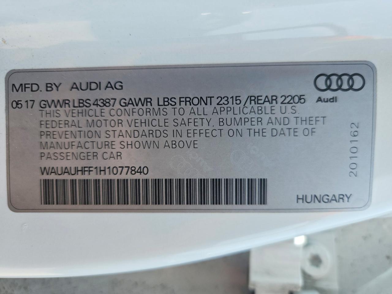 2017 AUDI A3