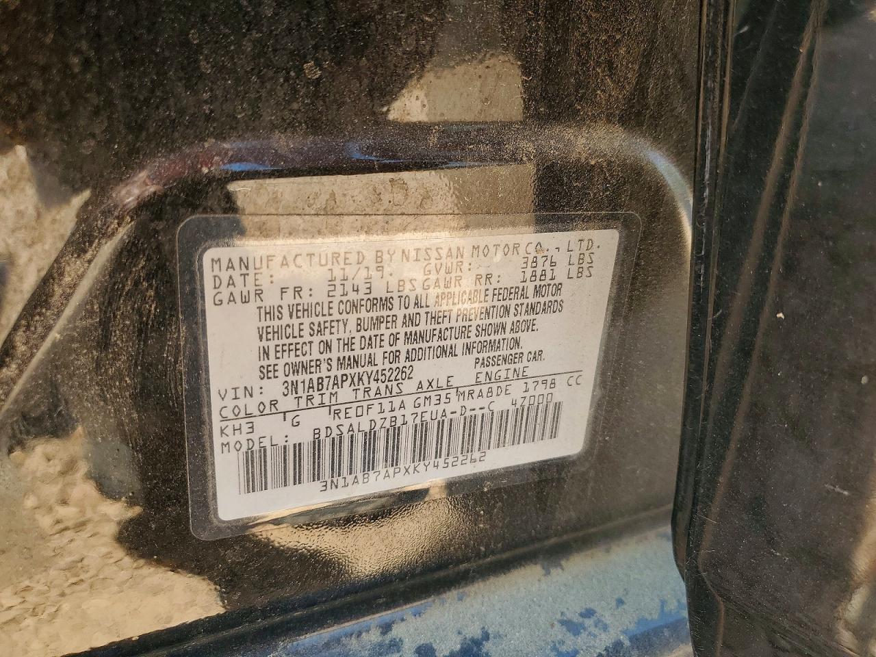 2019 NISSAN SENTRA