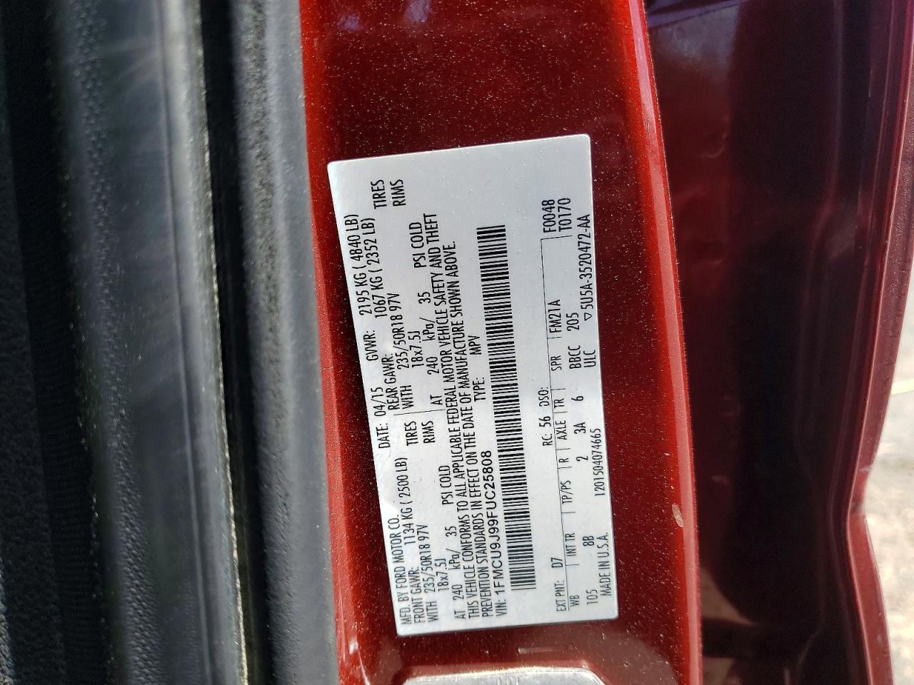 2015 FORD ESCAPE