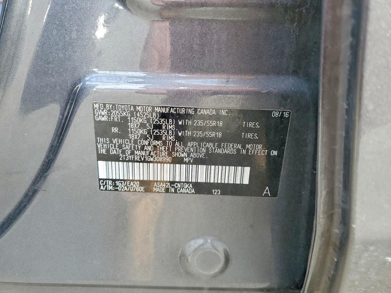 2016 TOYOTA RAV4