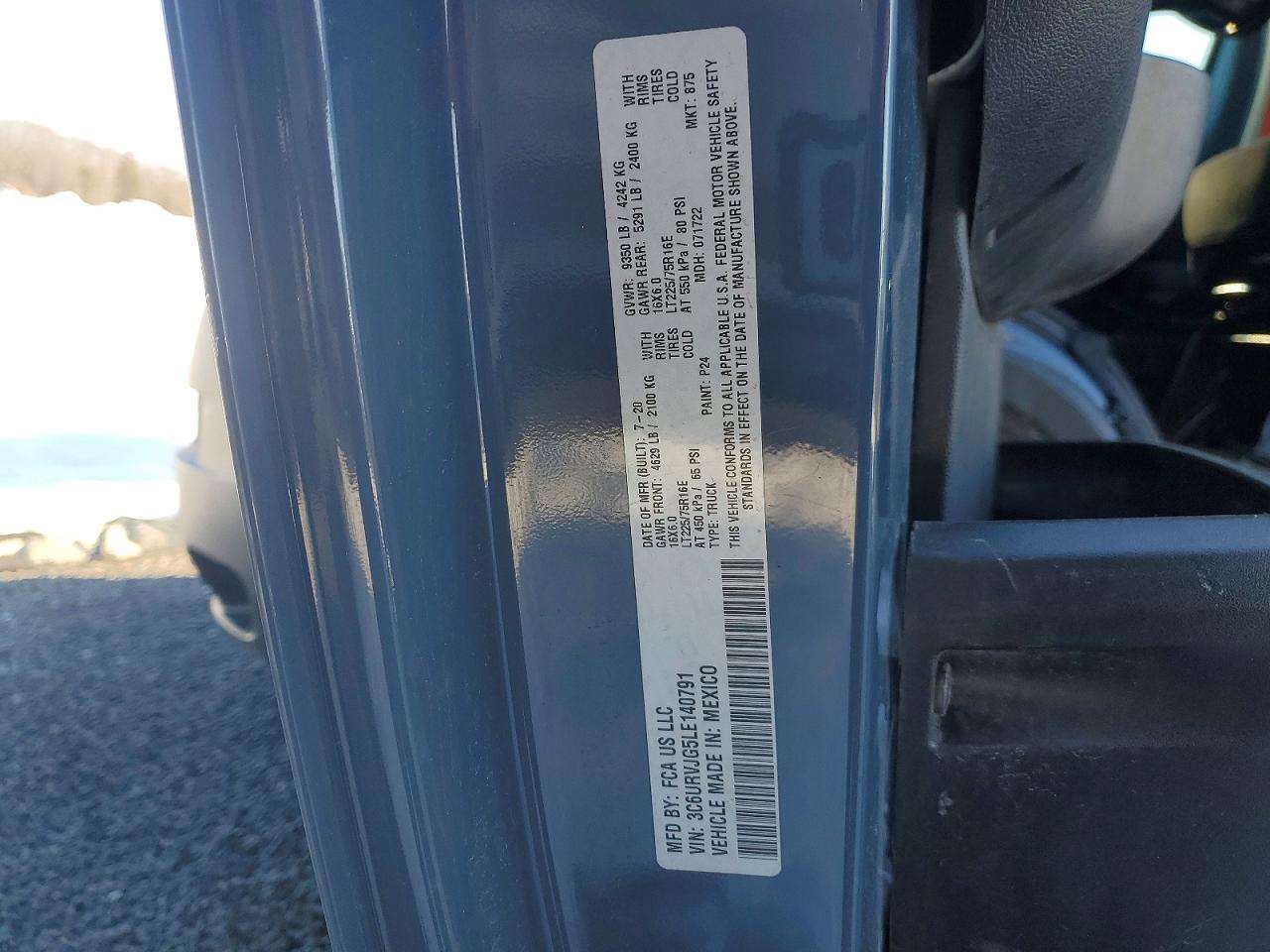 2020 RAM PROMASTER