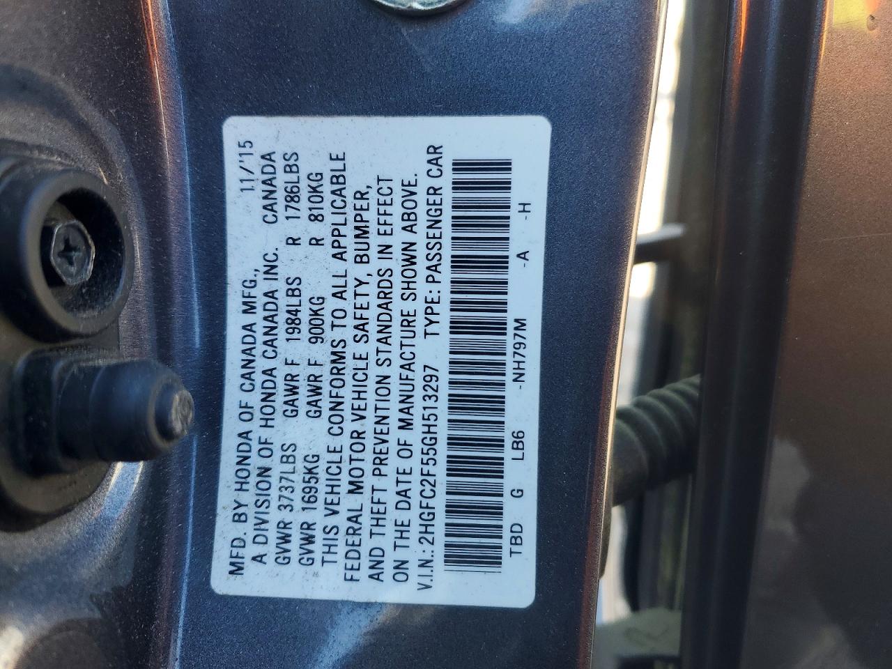 2016 HONDA CIVIC