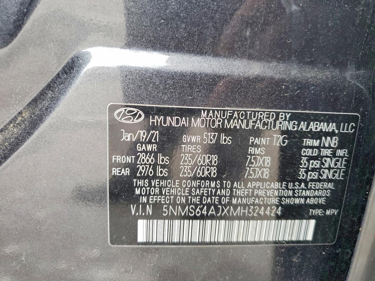 2021 HYUNDAI SANTA FE