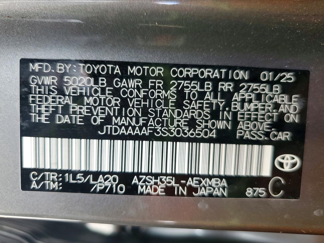 2025 TOYOTA ALL OTHER
