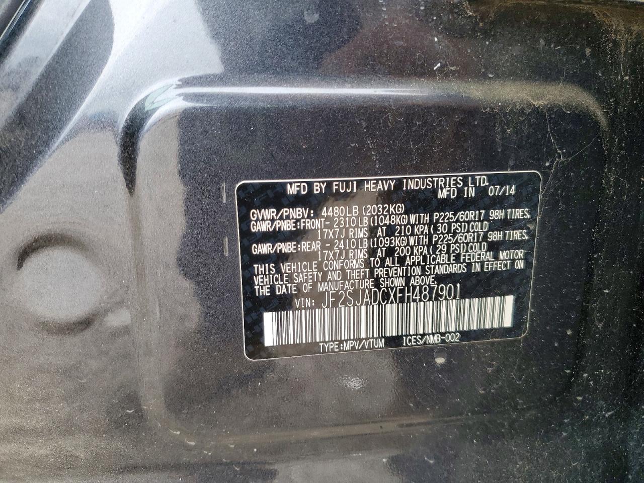 2015 SUBARU FORESTER