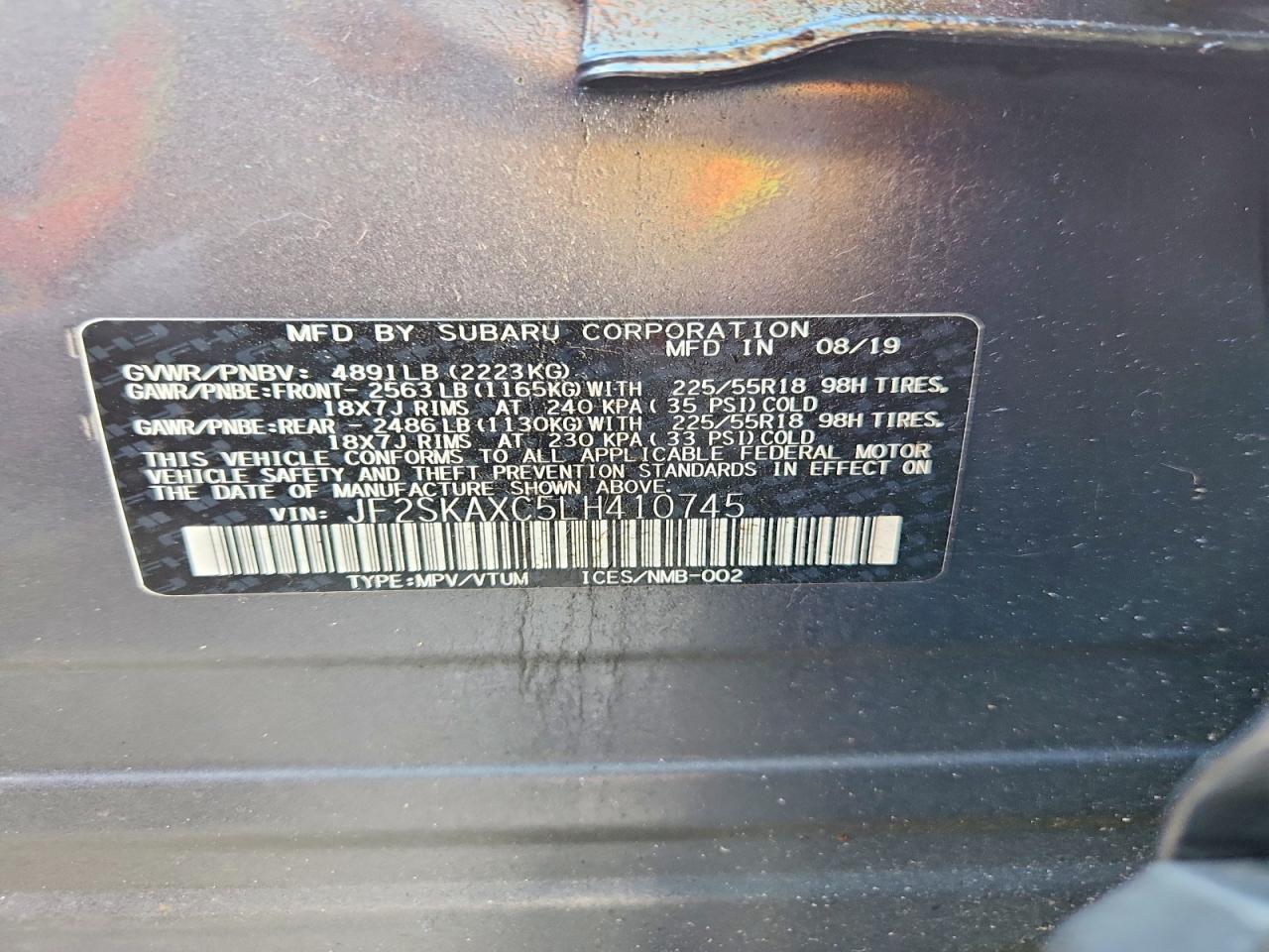 2020 SUBARU FORESTER