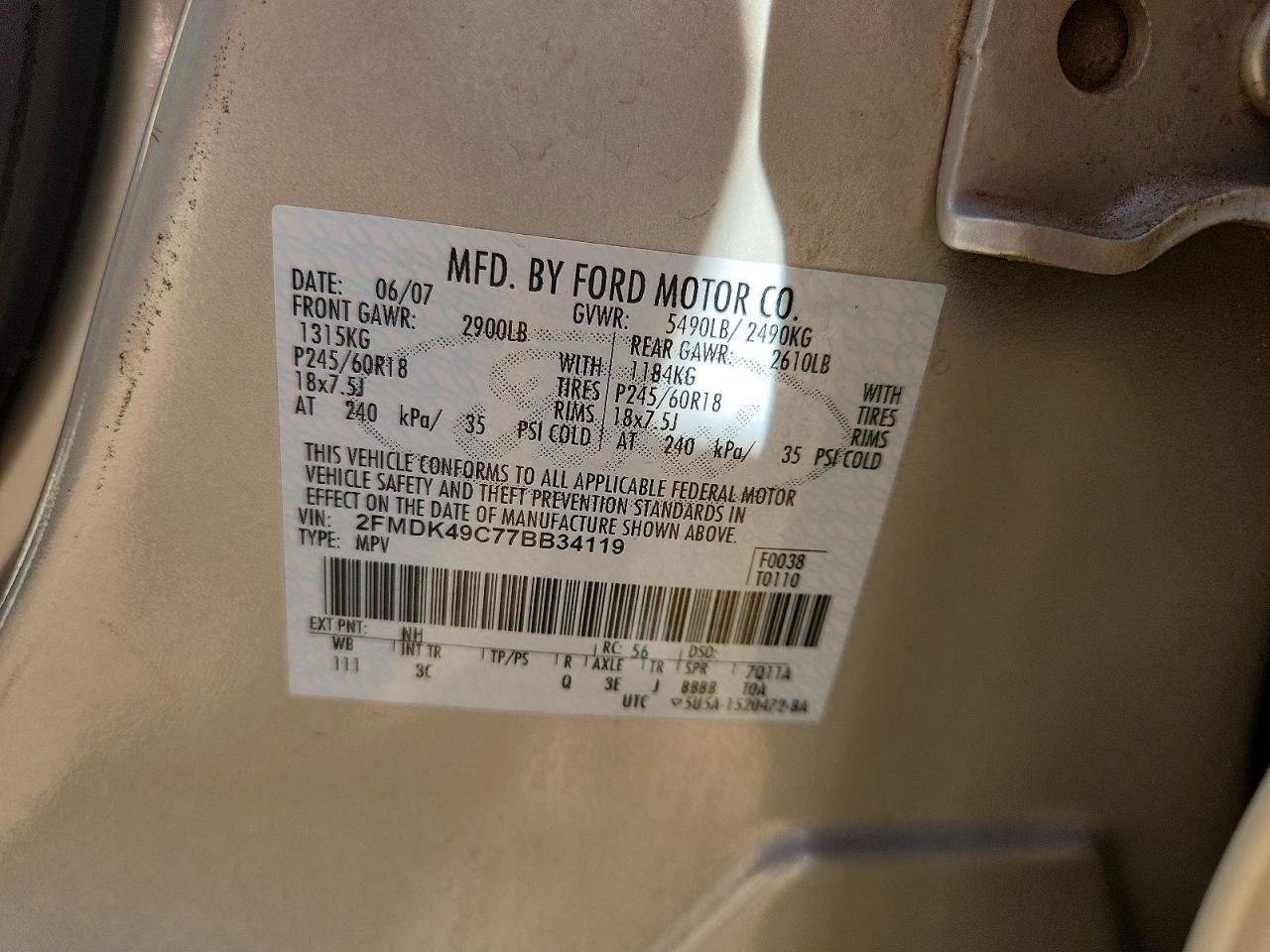 2007 FORD EDGE