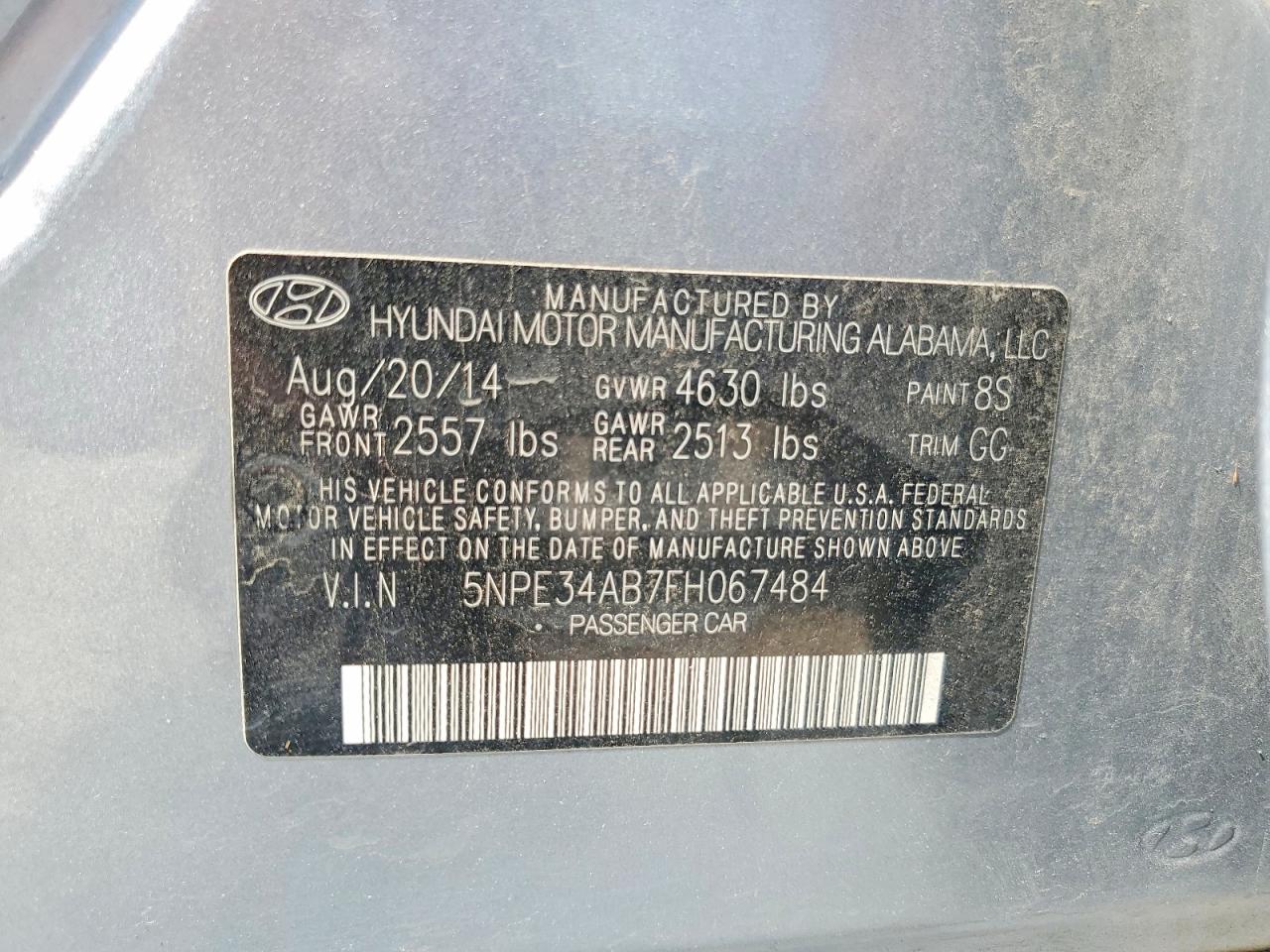 2015 HYUNDAI SONATA