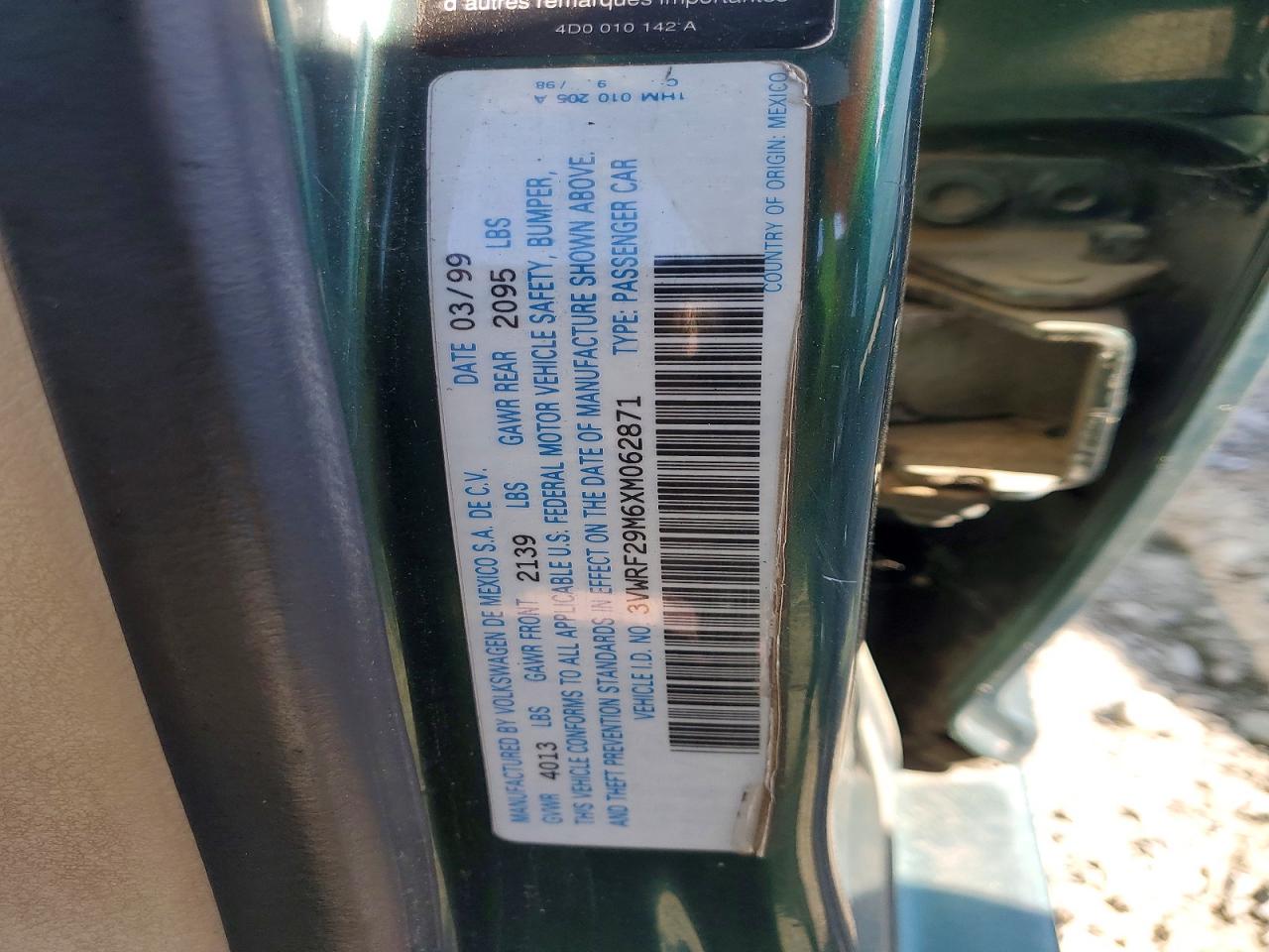 1999 VOLKSWAGEN JETTA
