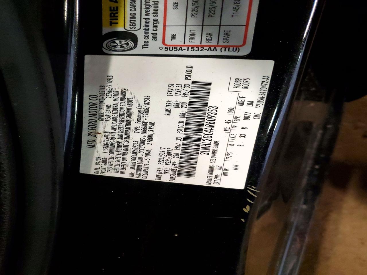 2010 LINCOLN TOWNHOUSE MKZ