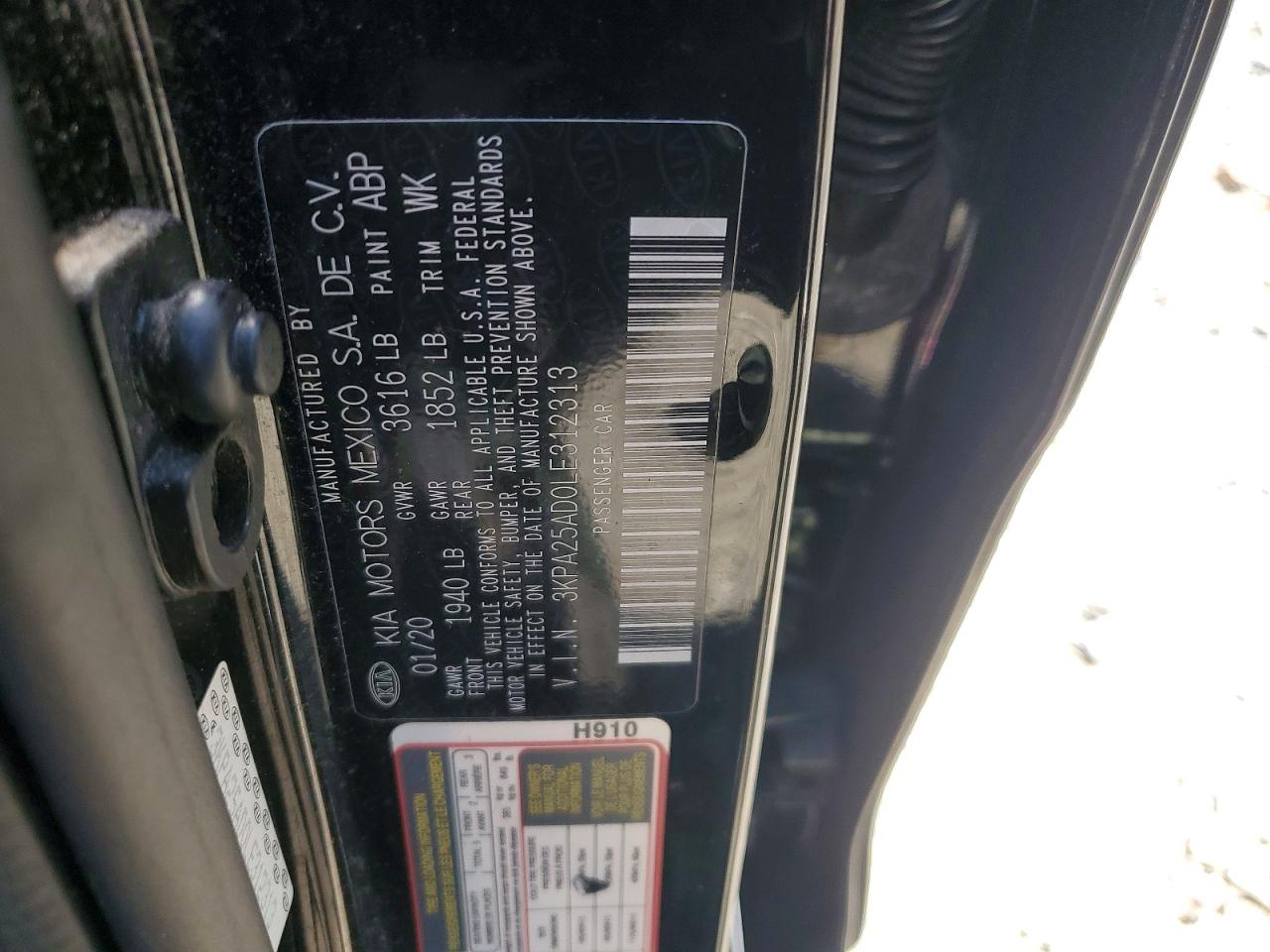 2020 KIA RIO