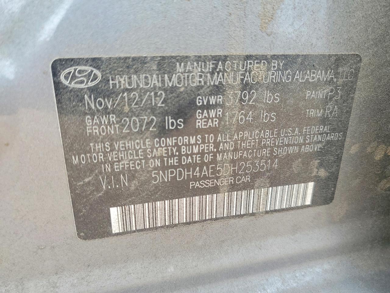 2013 HYUNDAI ELANTRA