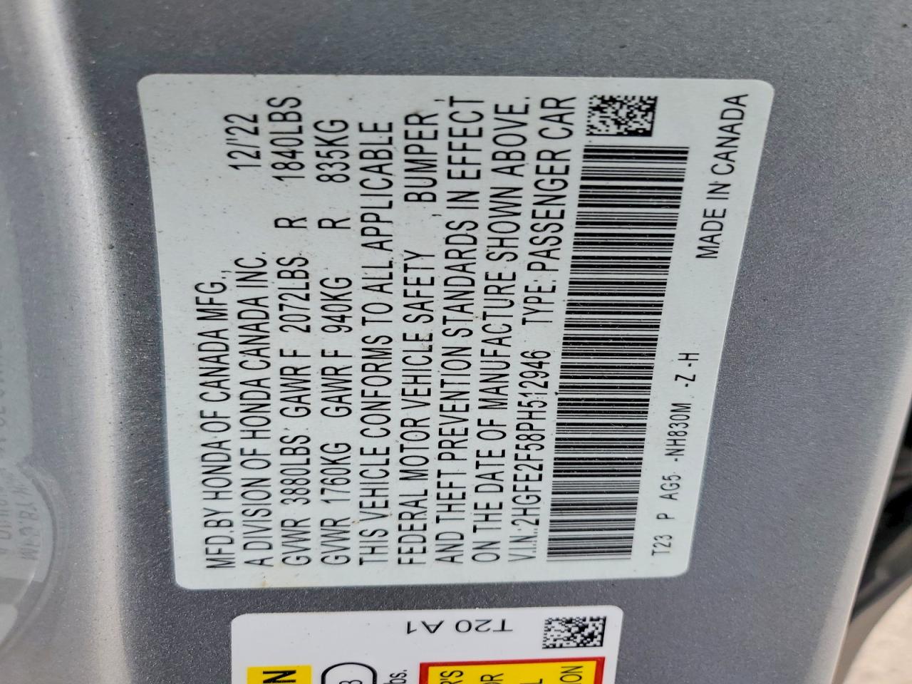 2023 HONDA CIVIC