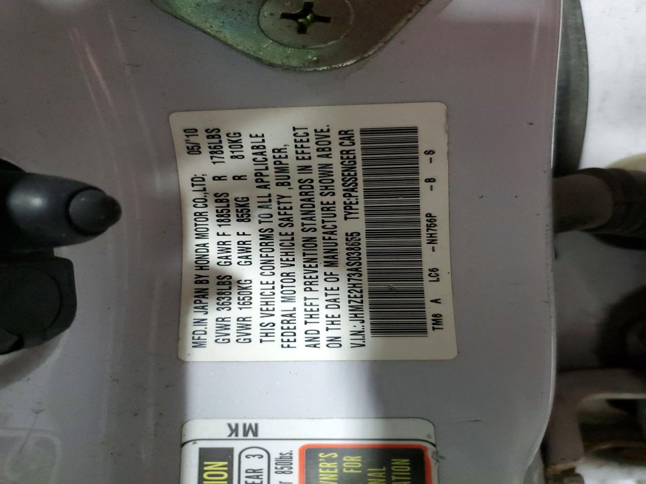 2010 HONDA INSIGHT