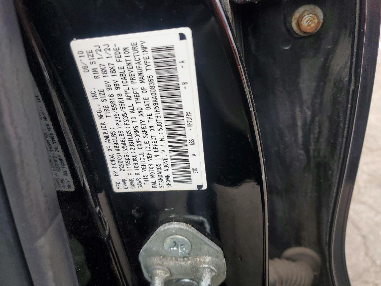 2010 ACURA RDX