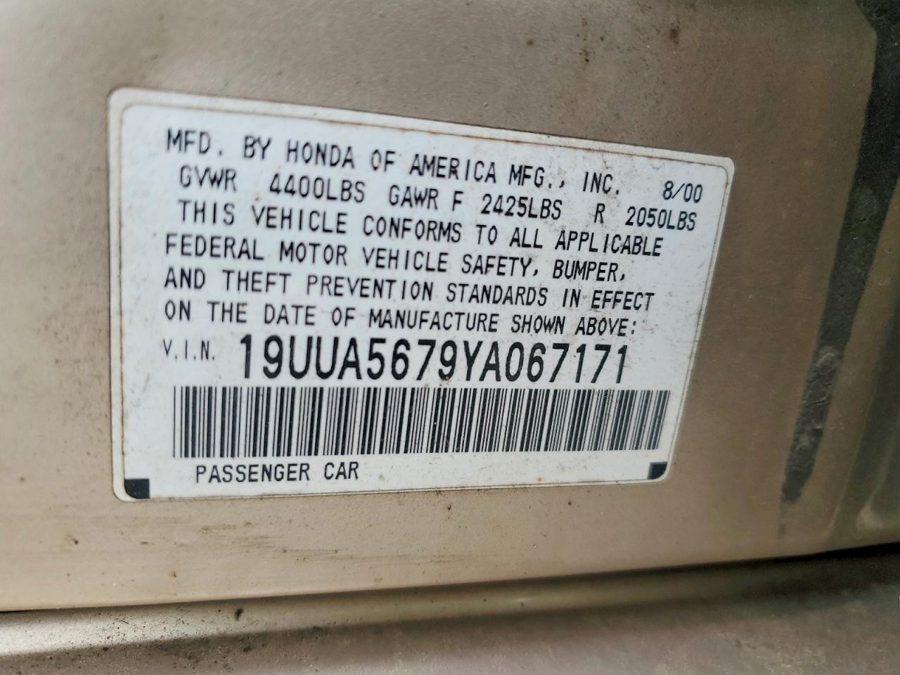 2000 ACURA TL