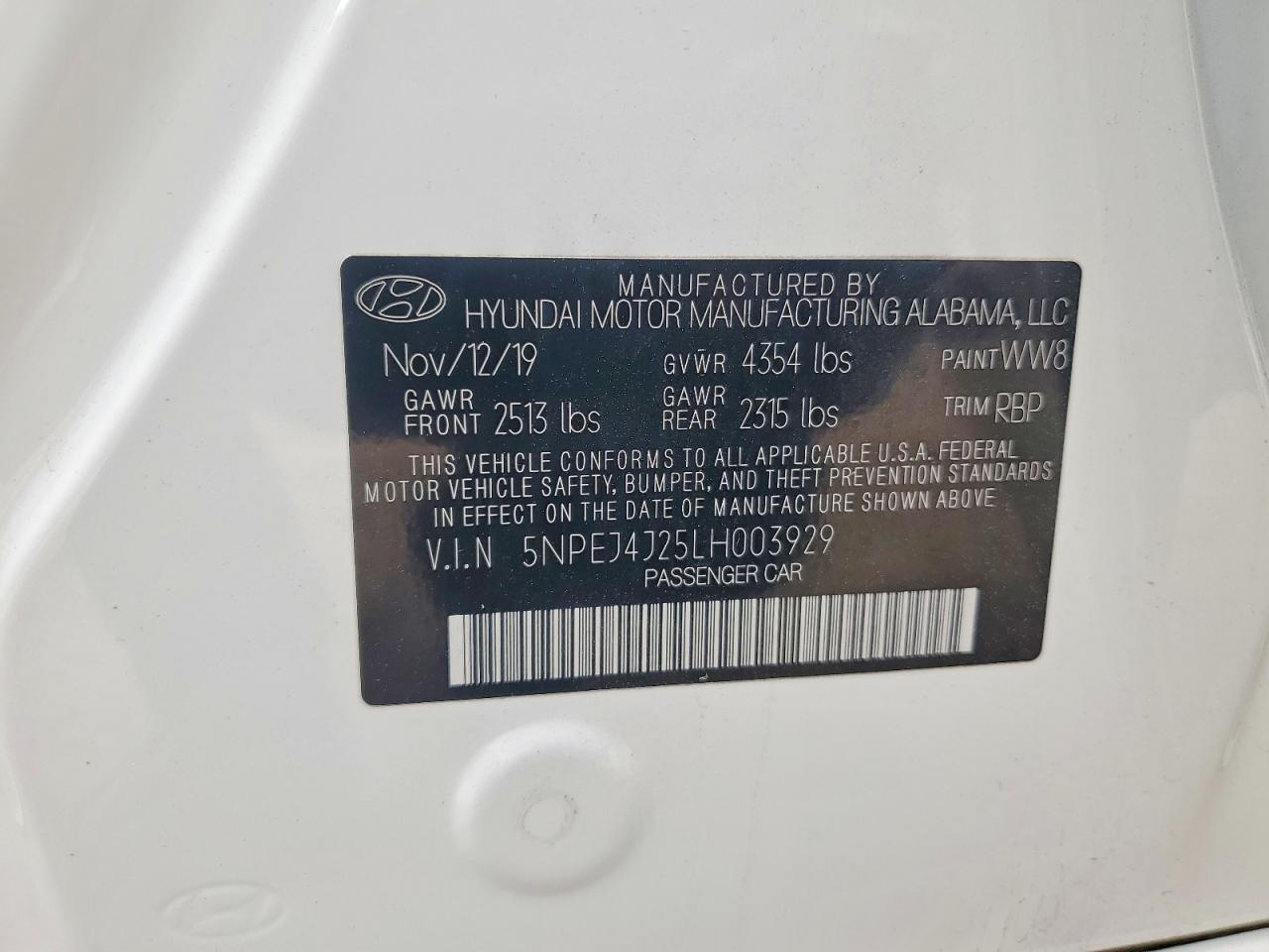 2020 HYUNDAI SONATA
