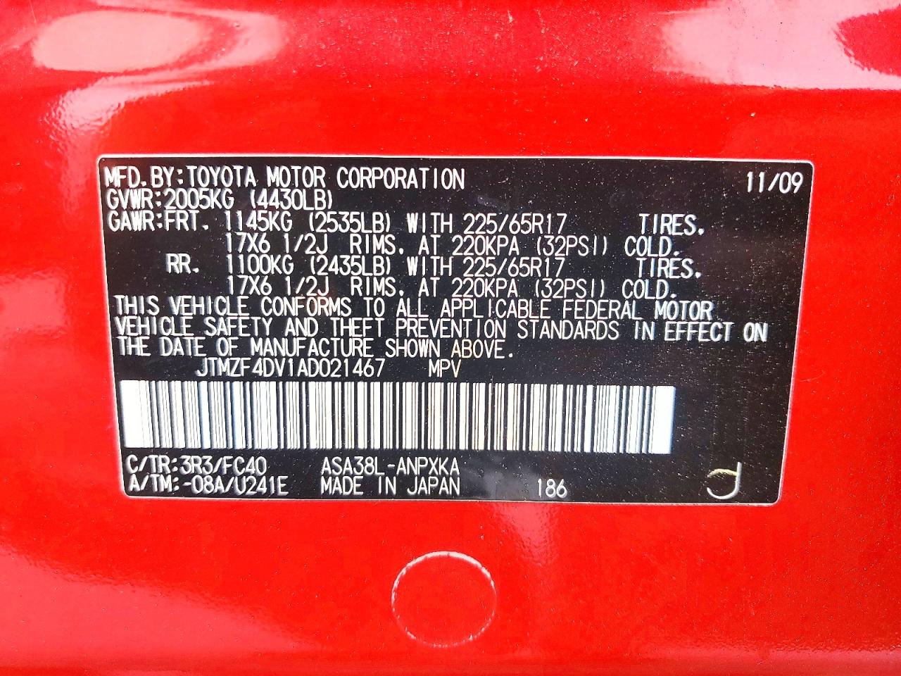 2010 TOYOTA RAV4