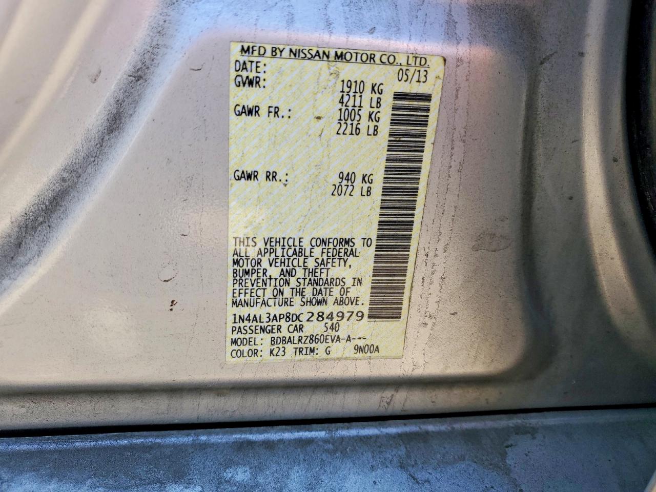 2013 NISSAN ALTIMA
