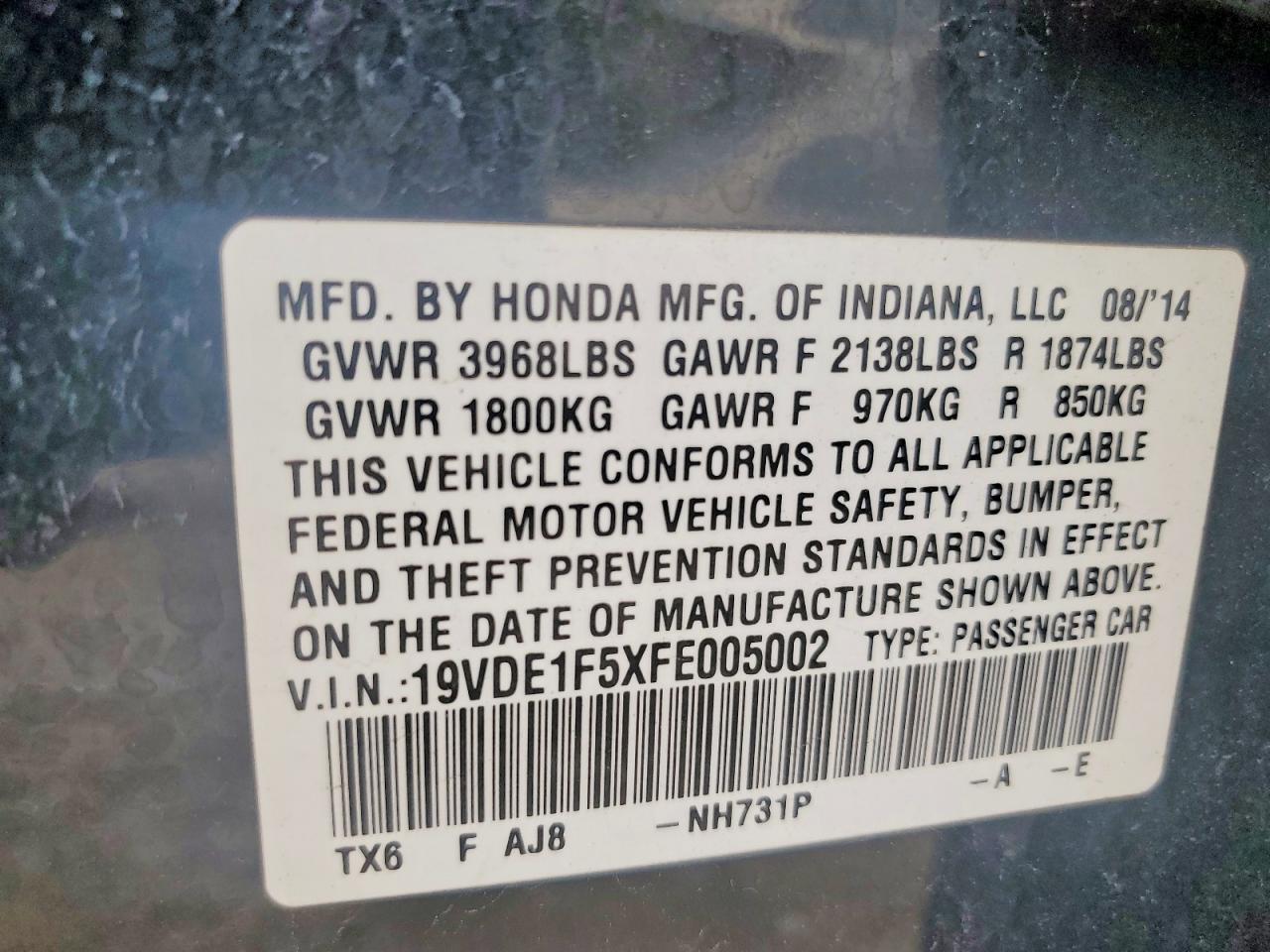 2015 ACURA ILX