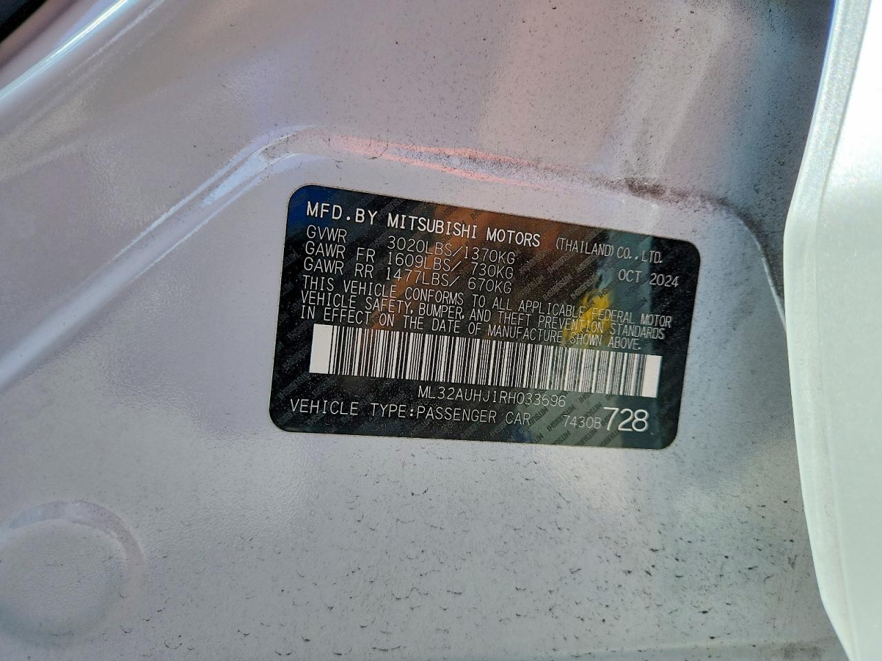 2024 MITSUBISHI MIRAGE