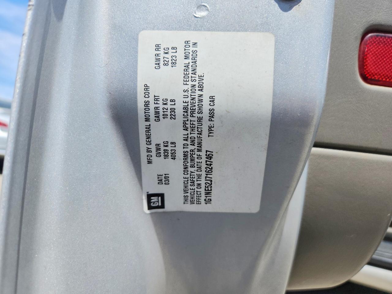 2001 CHEVROLET MALIBU