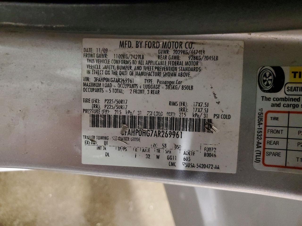 2010 FORD FUSION