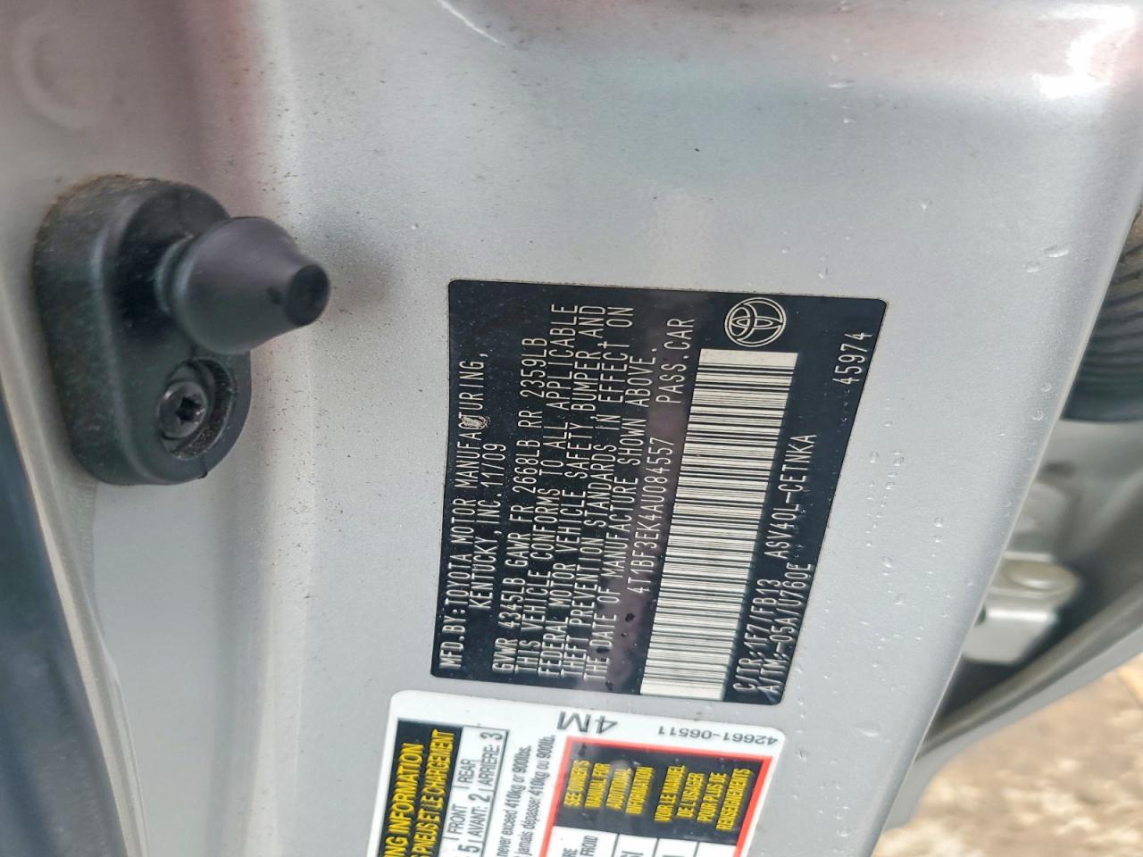 2010 TOYOTA CAMRY