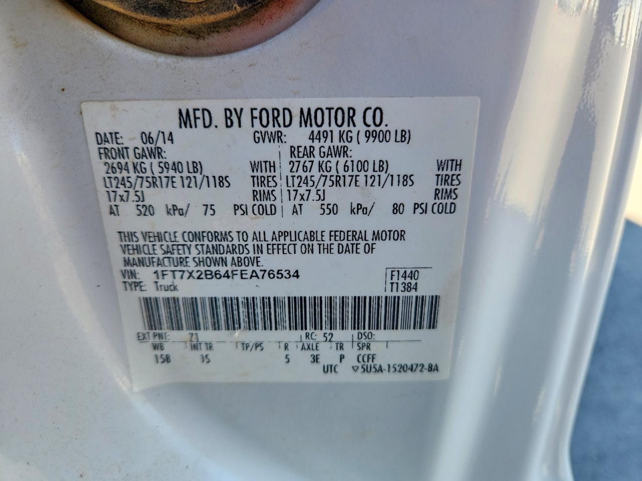 2015 FORD F250