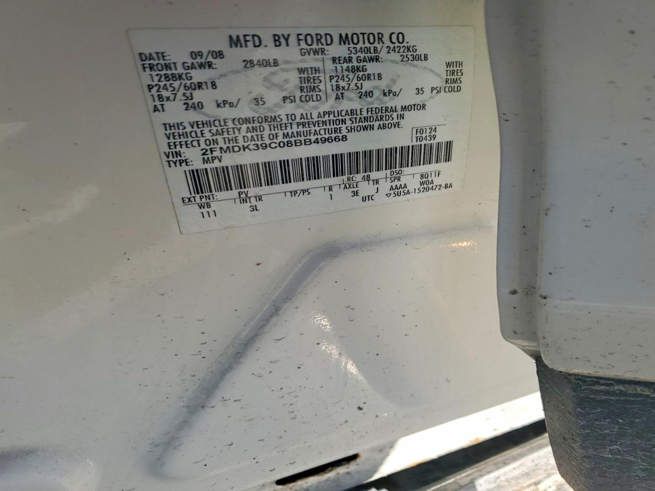 2008 FORD EDGE